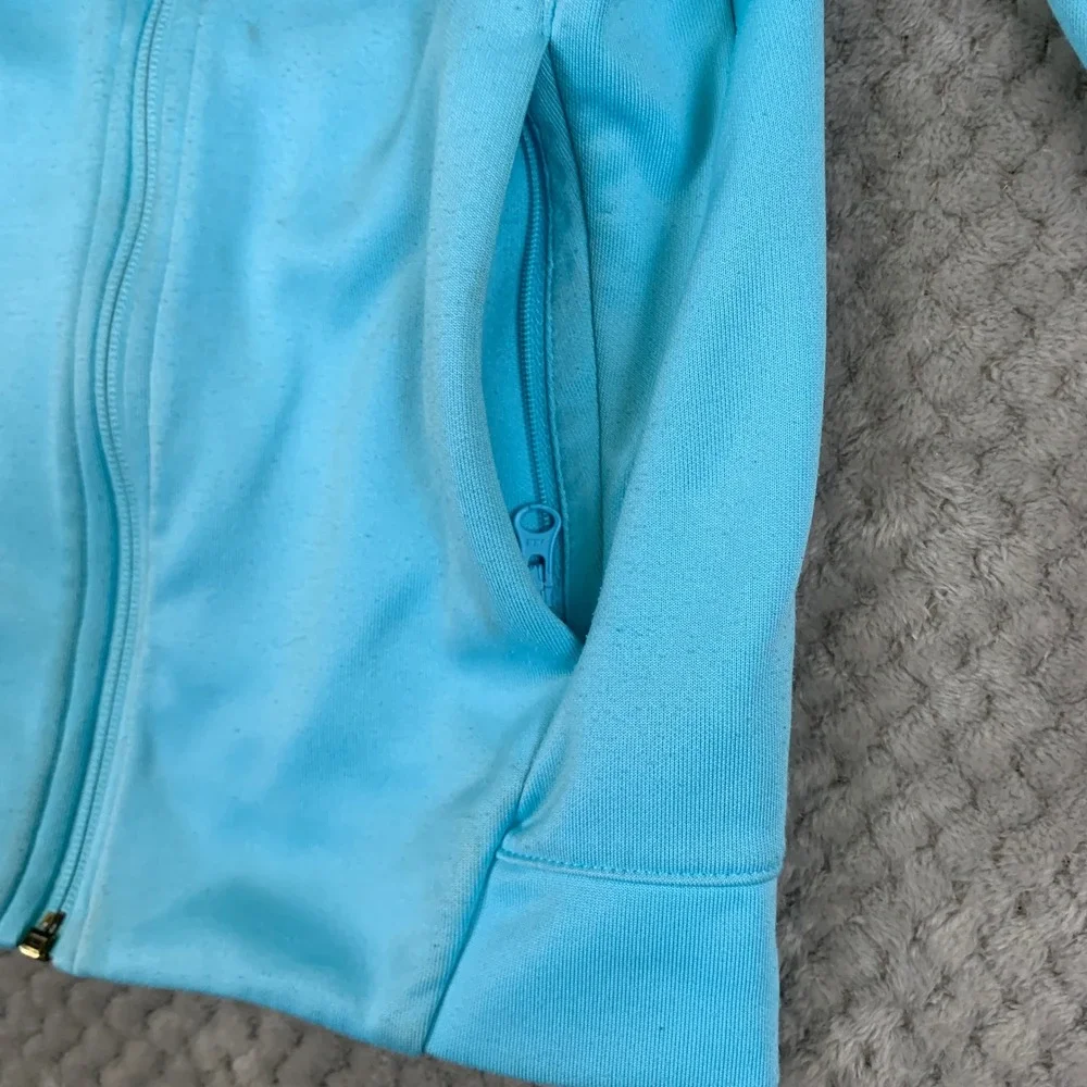 Nike FC Barcelona Kids Track Jacket Light Blue Soccer Full Zip FCB Small 8-10Y